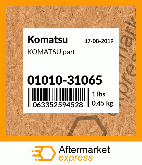 Spare part 01010-31065 + KOMATSU part