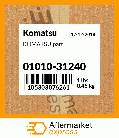 Spare part 01010-31240 + KOMATSU part