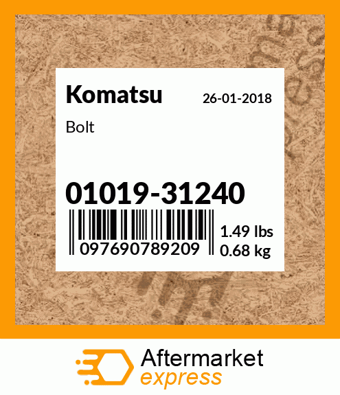 Bolt 01019-31240