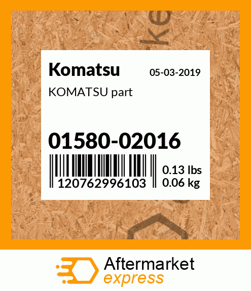 KOMATSU part 01580-02016