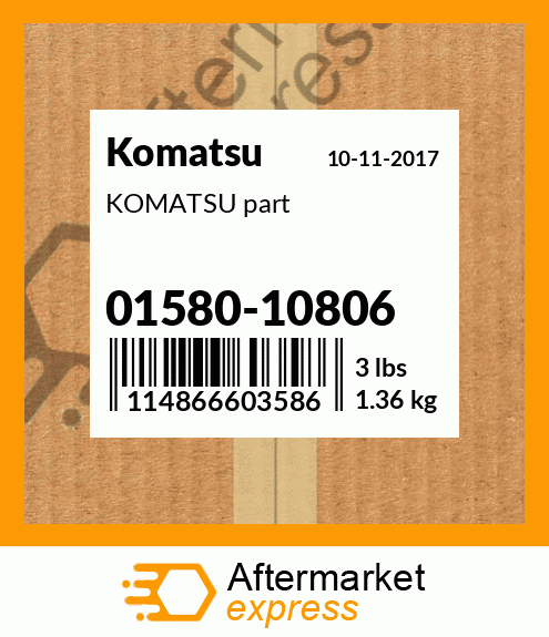 KOMATSU part 01580-10806