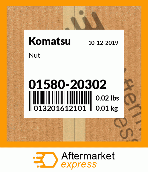 Spare part 01580-20302 + Nut