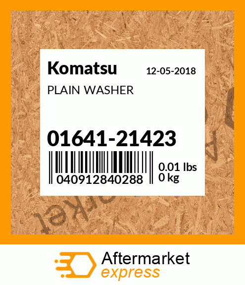 Spare part 0164121423 + PLAIN WASHER