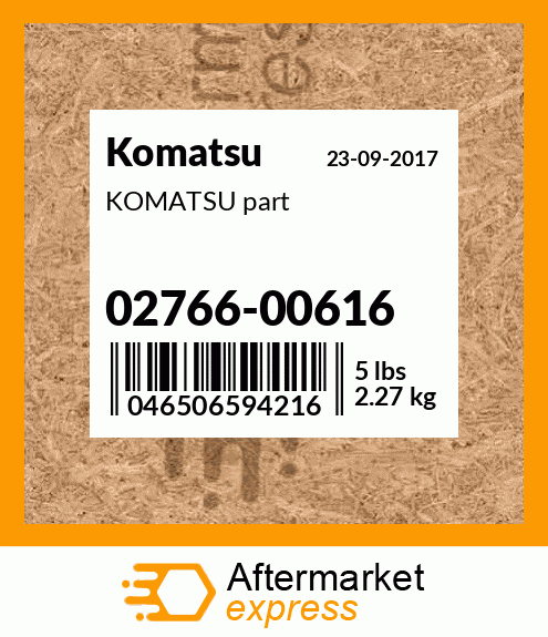 KOMATSU part 02766-00616