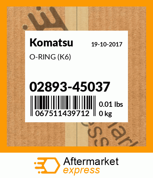 O-RING (K6) 02893-45037