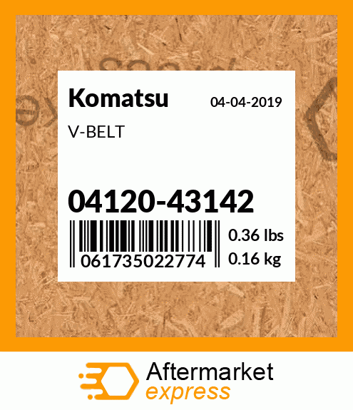 Spare part 04120-43142 + V-BELT