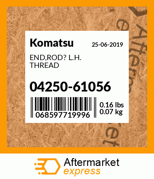 Spare part 0425061056 + END,ROD? L.H. THREAD