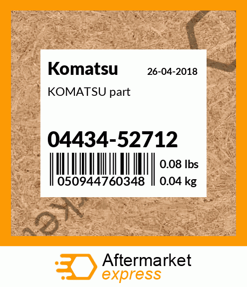 KOMATSU part 04434-52712