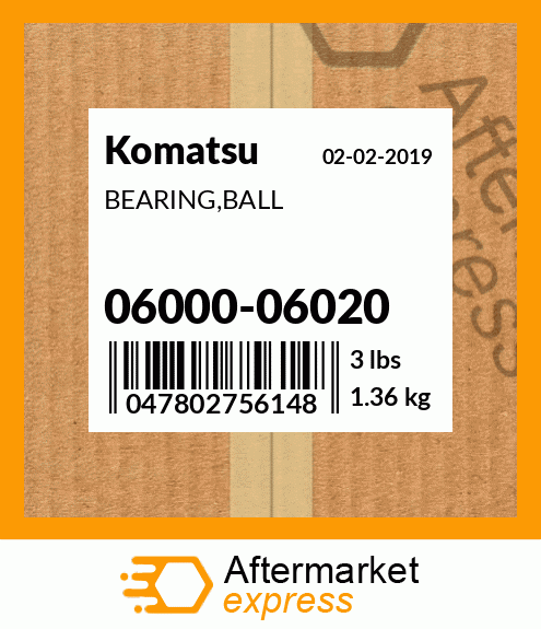 Spare part 06000-06020 + BEARING,BALL