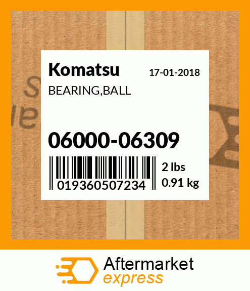 Spare part 06000-06309 + BEARING,BALL