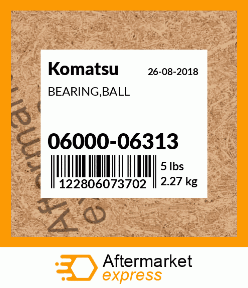 Spare part 0600006313 + BEARING,BALL