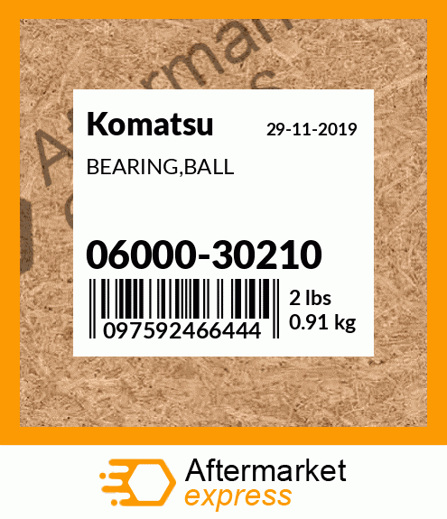 Spare part 06000-30210 + BEARING,BALL