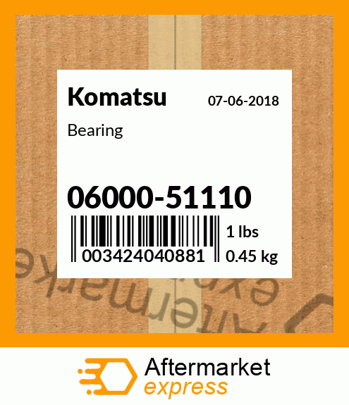 Spare part 06000-51110 + Bearing