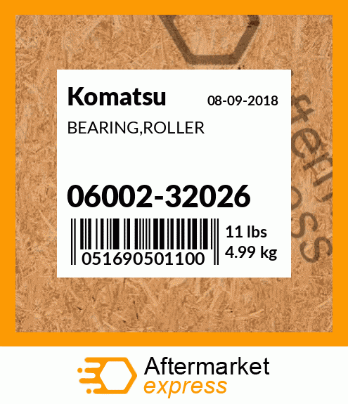 Spare part 0600232026 + BEARING,ROLLER