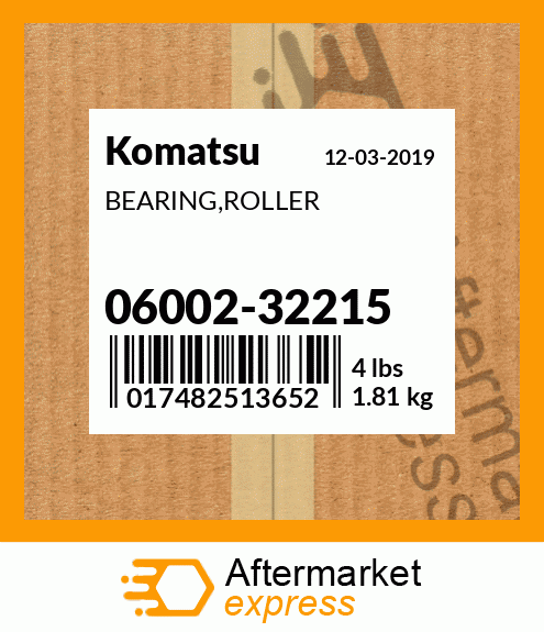 Spare part 06002-32215 + BEARING,ROLLER