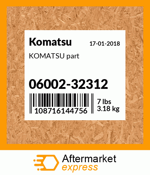 KOMATSU part 06002-32312