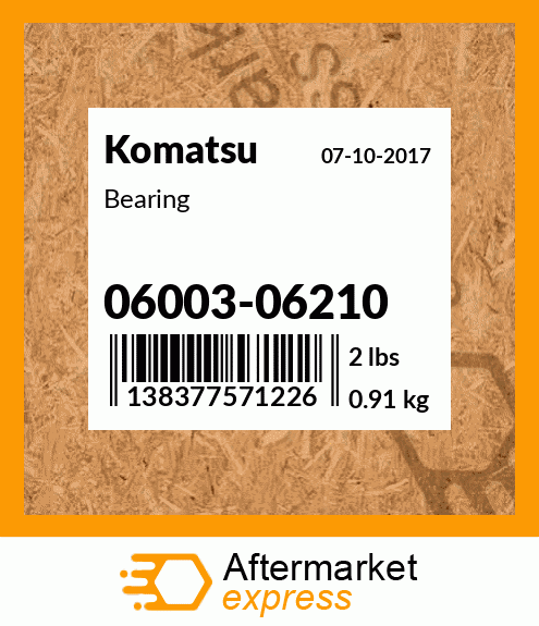 Spare part 06003-06210 + Bearing