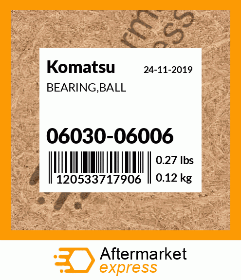 Spare part 06030-06006 + BEARING,BALL