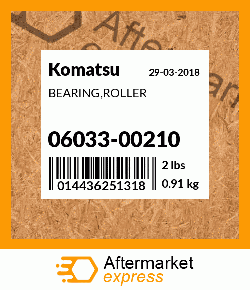 Spare part 0603300210 + BEARING,ROLLER