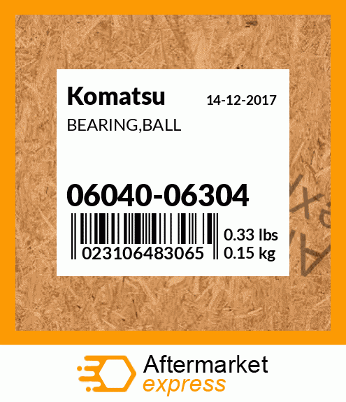 Spare part 06040-06304 + BEARING,BALL