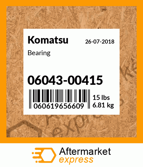 Spare part 06043-00415 + Bearing