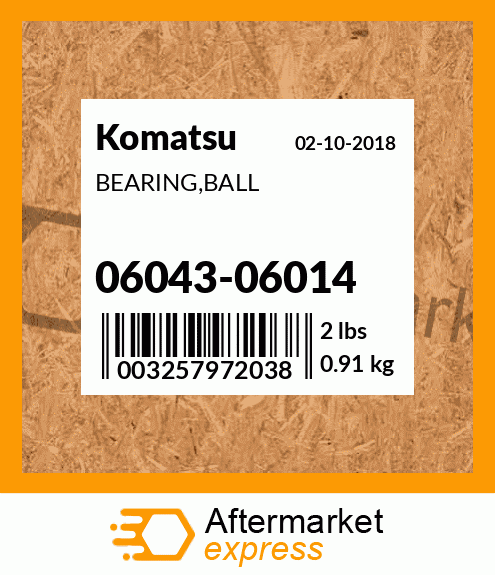 Spare part 06043-06014 + BEARING,BALL