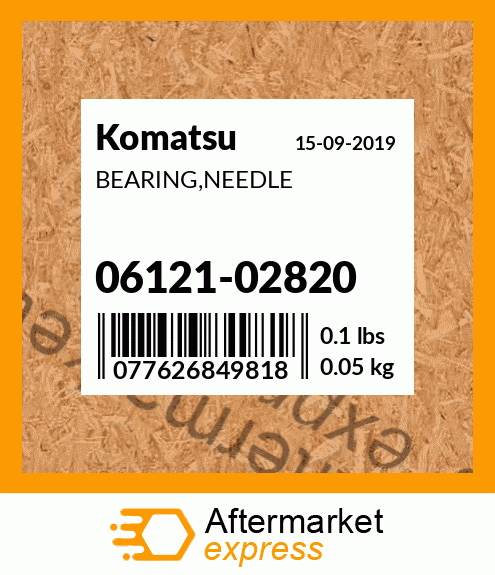 Spare part 06121-02820 + BEARING,NEEDLE