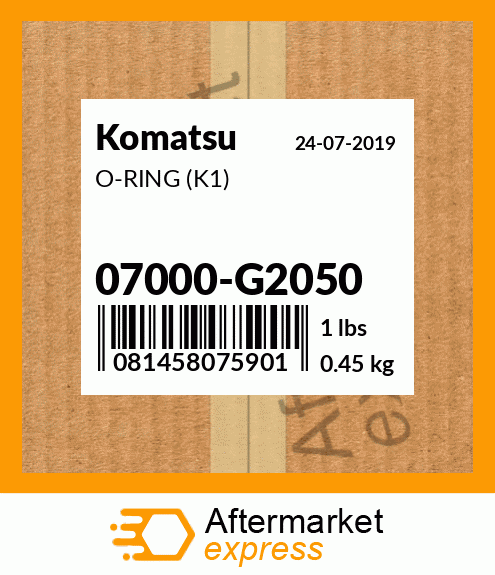 Spare part 07000-G2050 + O-RING (K1)