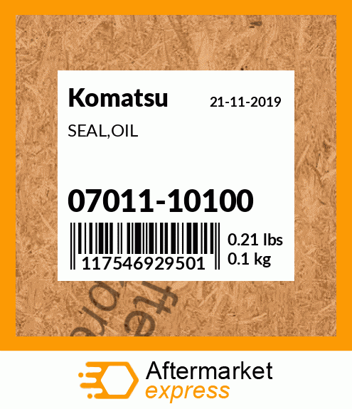 Spare part 0701110100 + SEAL,OIL