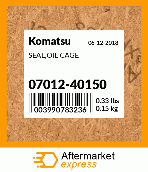 SEAL,OIL CAGE 07012-40150
