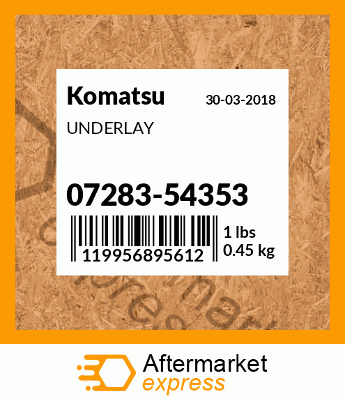 Spare part 0728354353 + UNDERLAY