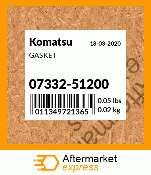 Spare part 0733251200 + GASKET