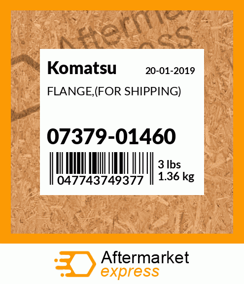 Spare part 07379-01460 + FLANGE,(FOR SHIPPING)