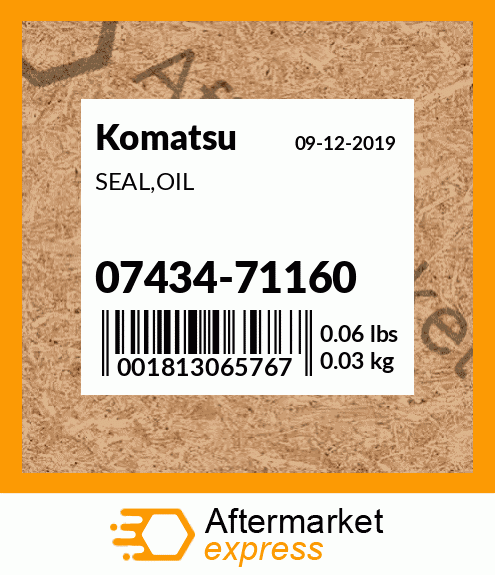 Spare part 0743471160 + SEAL,OIL