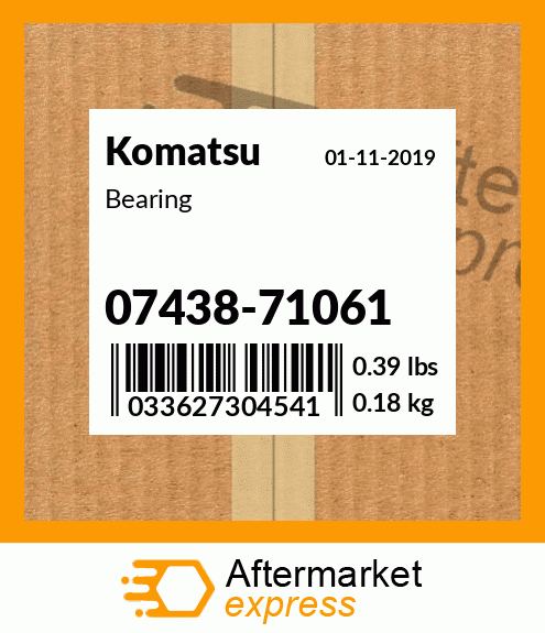 Spare part 07438-71061 + Bearing