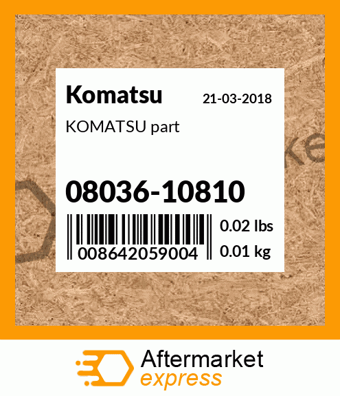 KOMATSU part 08036-10810