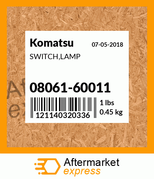 Spare part 08061-60011 + SWITCH,LAMP