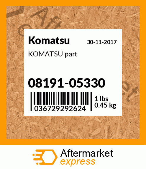KOMATSU part 08191-05330