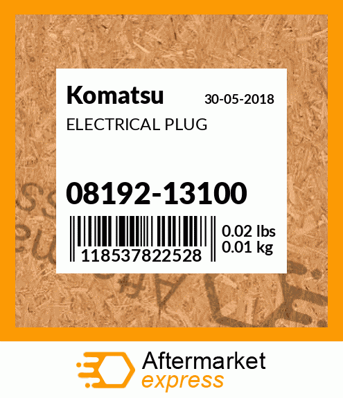 ELECTRICAL PLUG 08192-13100