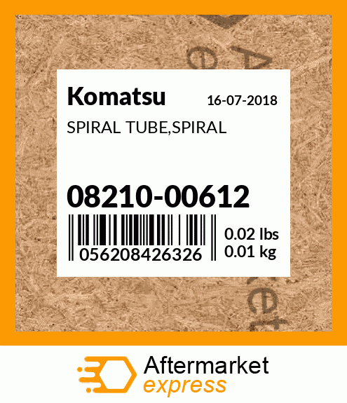 SPIRAL TUBE,SPIRAL 08210-00612