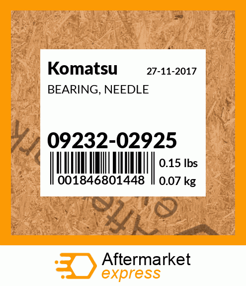 Spare part 09232-02925 + BEARING, NEEDLE