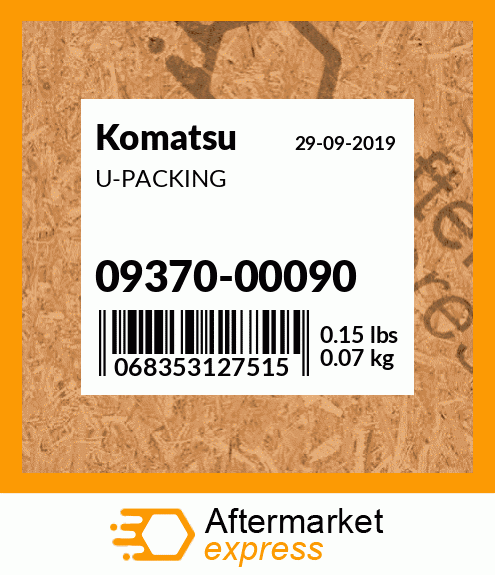 Spare part 0937000090 + U-PACKING