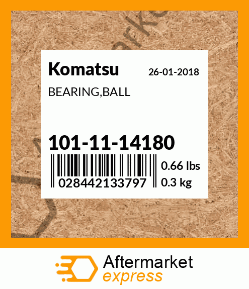 Spare part 101-11-14180 + BEARING,BALL