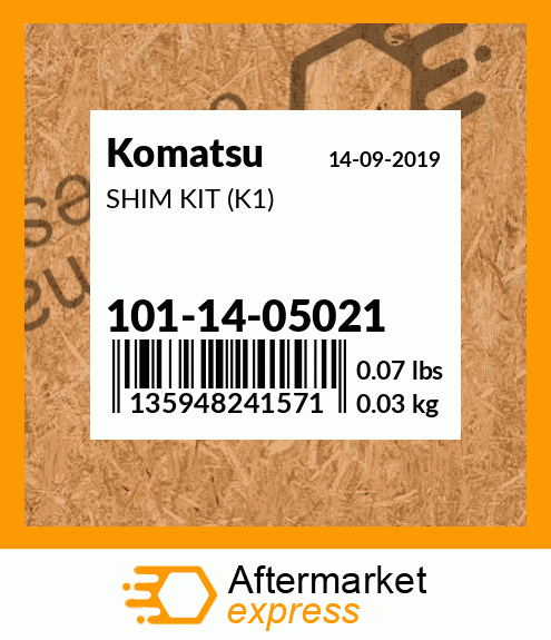 Spare part 101-14-05021 + SHIM KIT (K1)