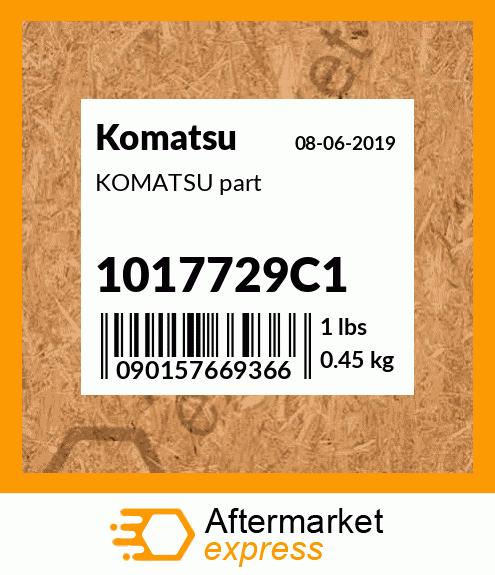 KOMATSU part 1017729C1
