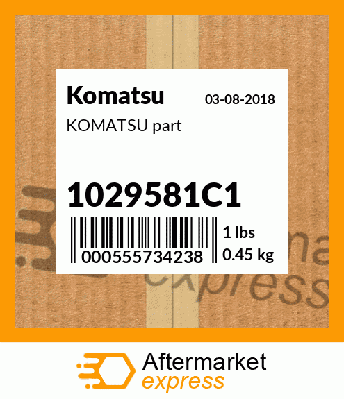 KOMATSU part 1029581C1