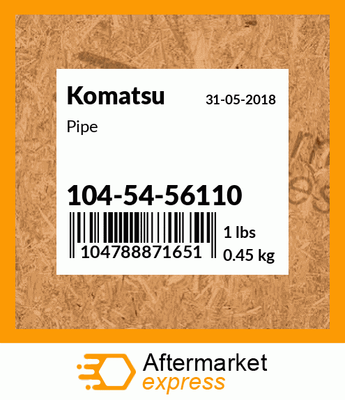 Spare part 104-54-56110 + Pipe