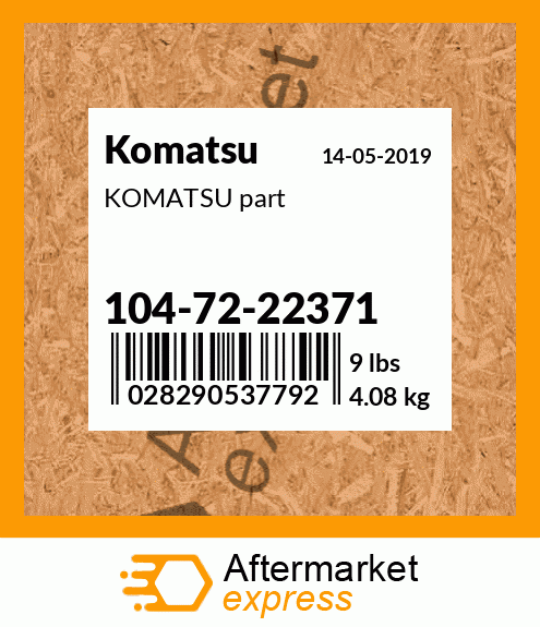 KOMATSU part 104-72-22371