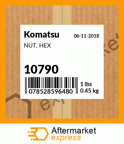 Spare part 10790 + NUT, HEX