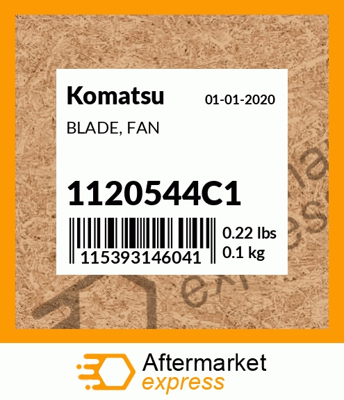 Spare part 1120544C1 + BLADE, FAN